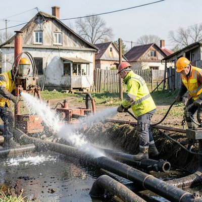 В Беляной Горе начали промывку водопровода после обращения жителей к властям